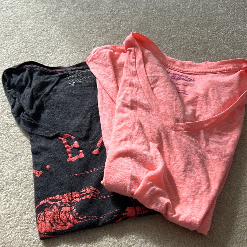 Set of two American Eagle, V-neck T-shirts. Great condition no stains or tears.